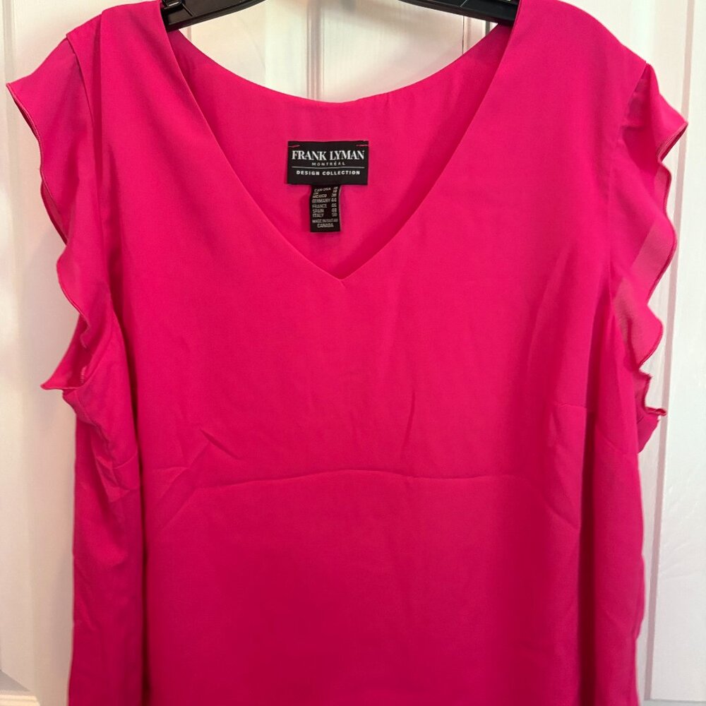 Frank Lyman Hot Pink cap sleeved blouse
